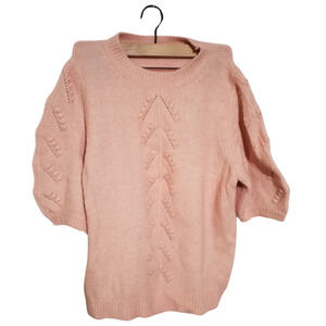 Boden Blush Textured Crew Neck Sweater